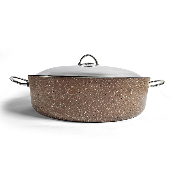 حلة جرانيت بغطاء مقاس 34 سم – نون ستك آمنة للفرن من TEMA