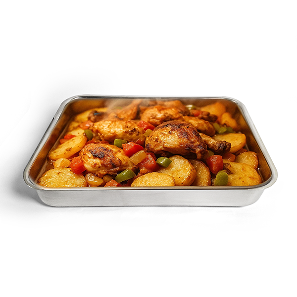 صينيّة استانلس ستيل مستطيلة 30×40 سم – خامة إيطالية 18/10 من ستاندر