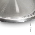 صينيّة مدوّرة استانلس ستيل إيطالي 18/10 – مقاس 32 سم تشطيب مرايا من ستاندر