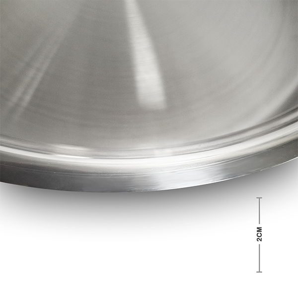 صينيّة مدوّرة استانلس ستيل إيطالي 18/10 – مقاس 32 سم تشطيب مرايا من ستاندر