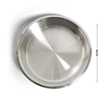 صينيّة مدوّرة استانلس ستيل إيطالي 18/10 – مقاس 32 سم تشطيب مرايا من ستاندر