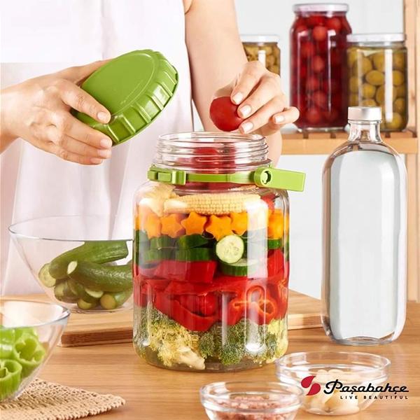 برطمان زجاجي محكم الغلق 2 لتر من باشاباتشي – تخزين الأطعمة والمخللات