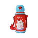 زمزمية Mouse للأطفال 600 مل – استانلس 316، 3 أغطية، عزل حراري