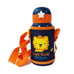 زمزمية Lion للأطفال 600 مل – استانلس 316، 3 أغطية، عزل حراري