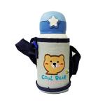زمزمية Bear للأطفال 600 مل – استانلس 316، 3 أغطية، عزل حراري