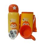 زمزمية Fox للأطفال 600 مل – استانلس 316، 3 أغطية، عزل حراري