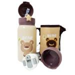 Bear Flask 600ml Kids Bottle – 316 Stainless Steel, 3 Lids, Thermal