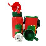 زمزمية Dinosaur للأطفال 600 مل – استانلس 316، 3 أغطية، عزل حراري