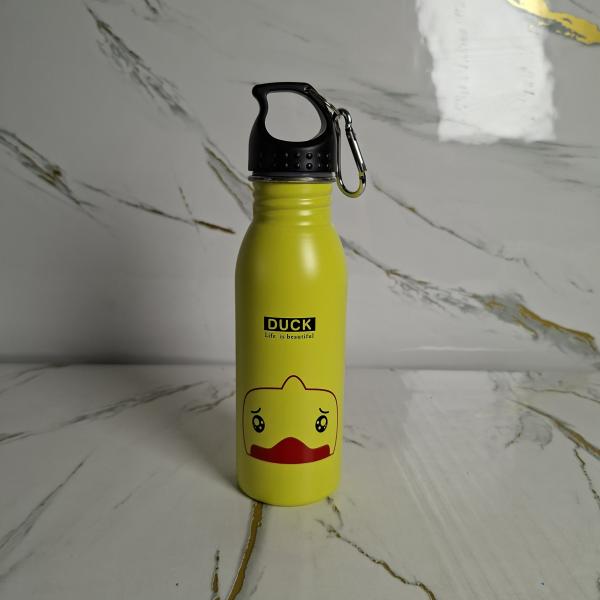 Woow 550ml Yellow Duck Face Stainless Steel Water Bottle for Kids