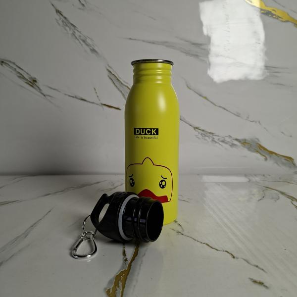 Woow 550ml Yellow Duck Face Stainless Steel Water Bottle for Kids