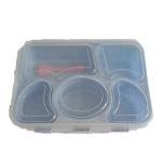 لانش بوكس أطفال 5 أقسام – علبة سوائل وفورك آمن (PP5) وألوان متعددة