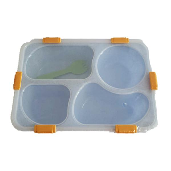 لانش بوكس 4 أقسام – آمن للأطفال ومضاد للكسر بثلاث ألوان