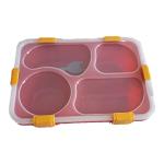 لانش بوكس 4 أقسام – آمن للأطفال ومضاد للكسر بثلاث ألوان