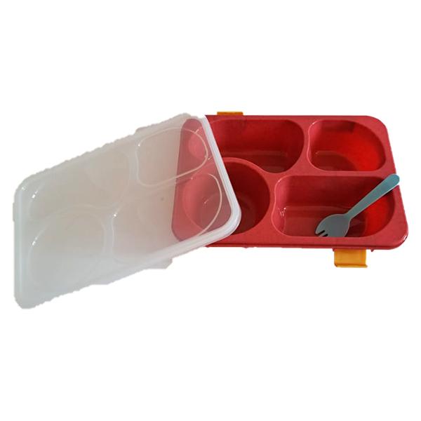 لانش بوكس 4 أقسام – آمن للأطفال ومضاد للكسر بثلاث ألوان