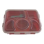 لانش بوكس أطفال 5 أقسام – علبة سوائل وفورك آمن (PP5) وألوان متعددة