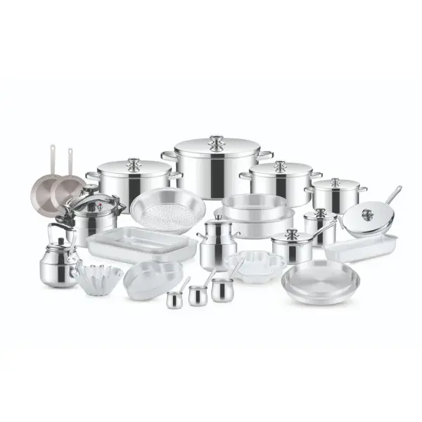 El Zanouki Trovall Pure Aluminum Cookware Set – 40 Pieces