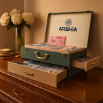 Arshia 87-Piece Germany Cutlery Set – 18/10 Stainless Steel with 25-Year Warranty