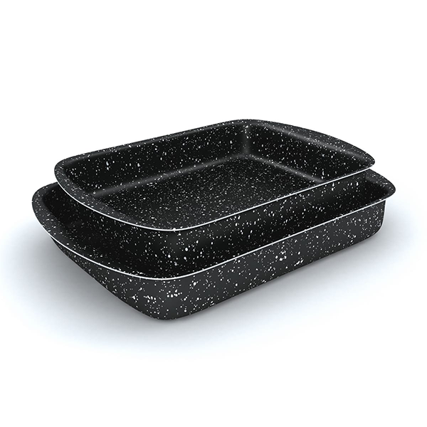 Bonetti Granite Baking Tray Set 2pcs 30 & 35 cm | PFOA Free