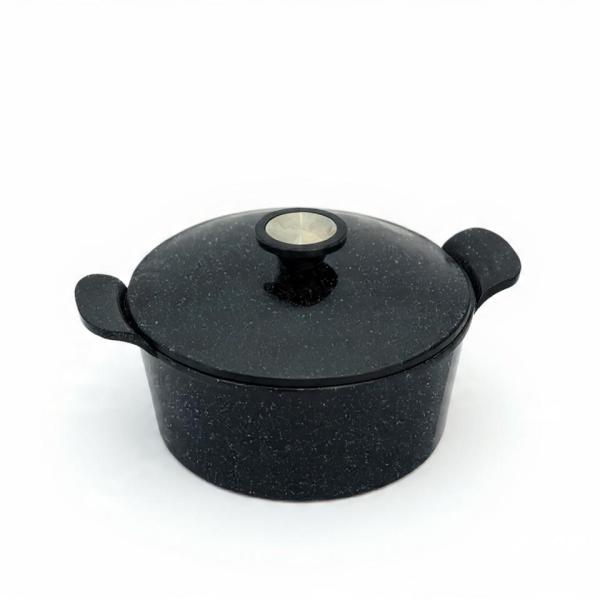 Chefline Non-Stick Granite Casserole with Lid