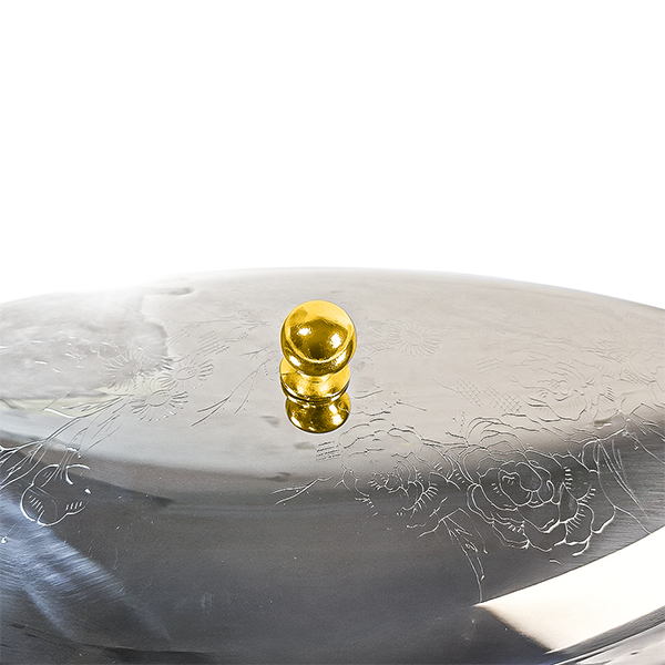 Oval Serving Tray 50×25 cm – 18/10 Stainless Steel Non-Magnetic Finish