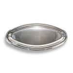 Oval Serving Tray 50×25 cm – 18/10 Stainless Steel Non-Magnetic Finish