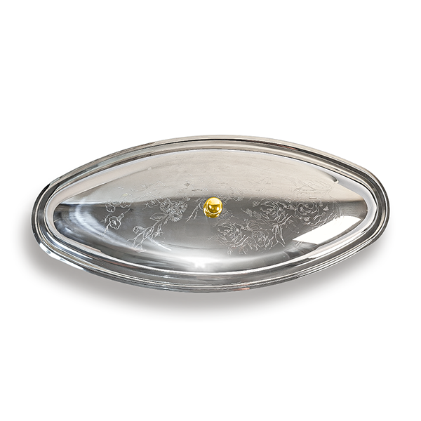 Oval Serving Tray 50×25 cm – 18/10 Stainless Steel Non-Magnetic Finish