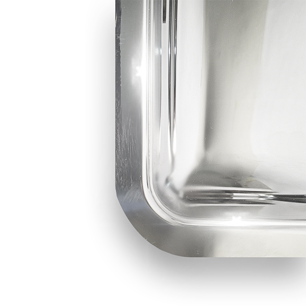 يد غطاء على شكل زهرة ذهبية وفضية – صينية روما 25×40 سم ستاندر