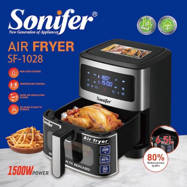 Sonifer SF-1028 6.5L Digital Air Fryer Window