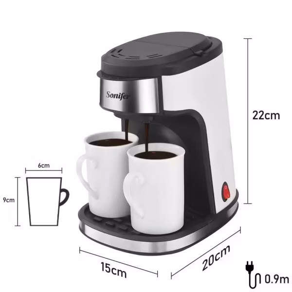 Sonifer SF-3540 Filter Coffee Maker 2 Cups 450W