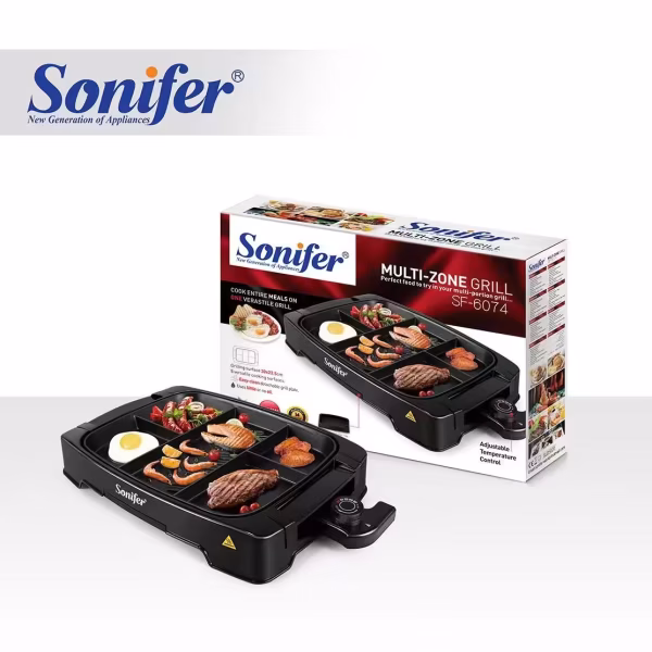Sonifer 1500W Multi-Zone Non-Stick Electric Grill