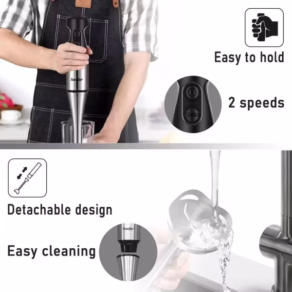 Sonifer 3-in-1 Hand Blender 500W Stainless Steel