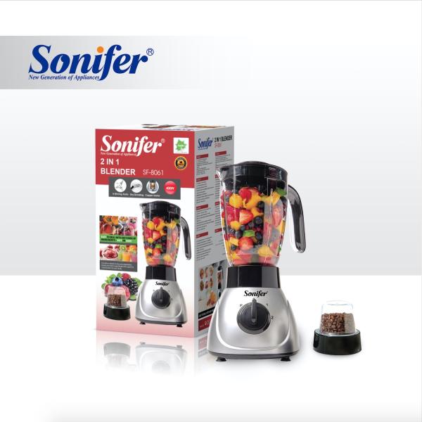 Sonifer SF-8061 Blender 400W with 1.5L Jar & Grinder