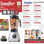 Sonifer SF-8061 Blender 400W with 1.5L Jar & Grinder