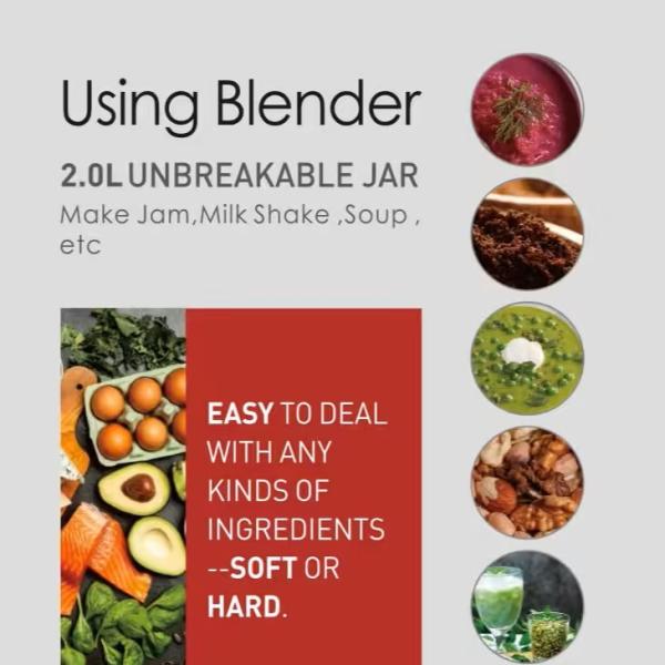 Sonifer SF-8114 Blender 1800W | 2L | 100% Copper Motor | WooW Egypt