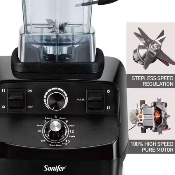 Sonifer SF-8114 Blender 1800W | 2L | 100% Copper Motor | WooW Egypt