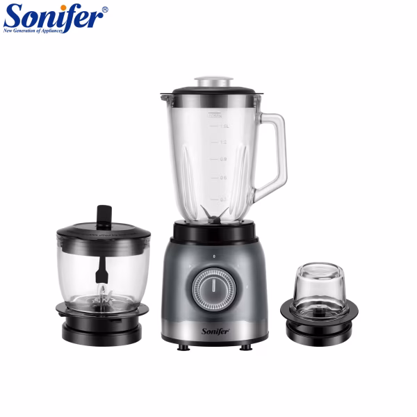 Sonifer SF-8125 3-in-1 Blender 500W with Glass Jar & Grinder