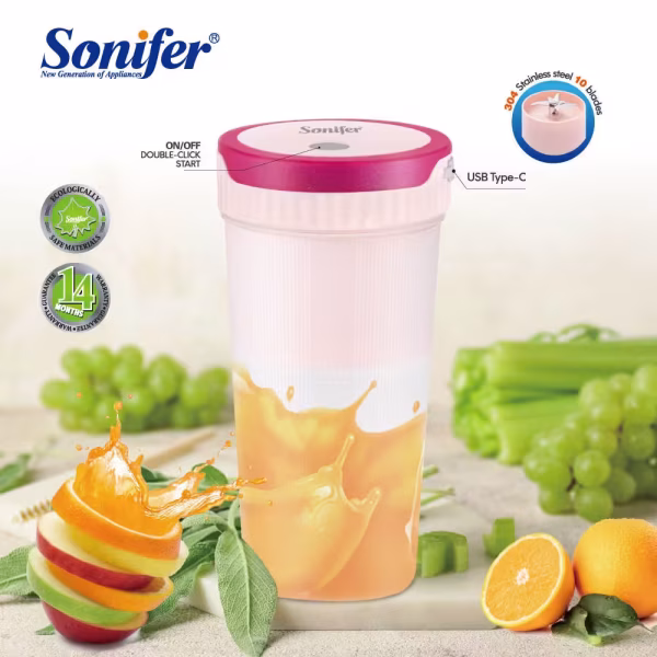 Sonifer SF-8130 Mini Juicer Cup Type-C Blender