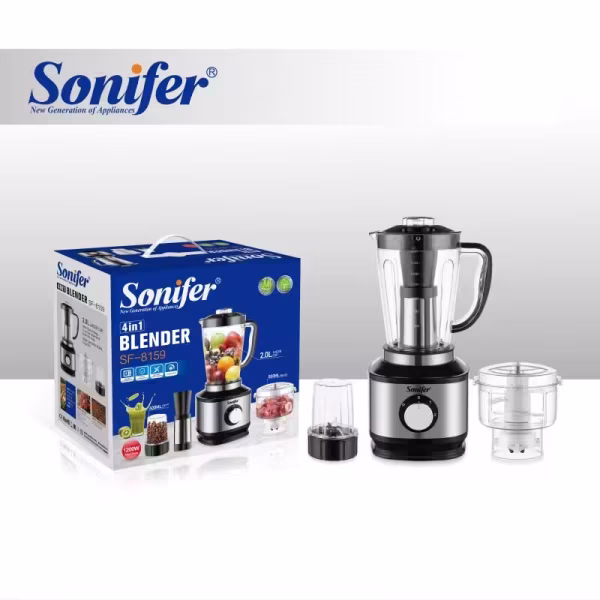 Sonifer SF-8159 Blender 1200W 4-in-1 Juicer & Grinder