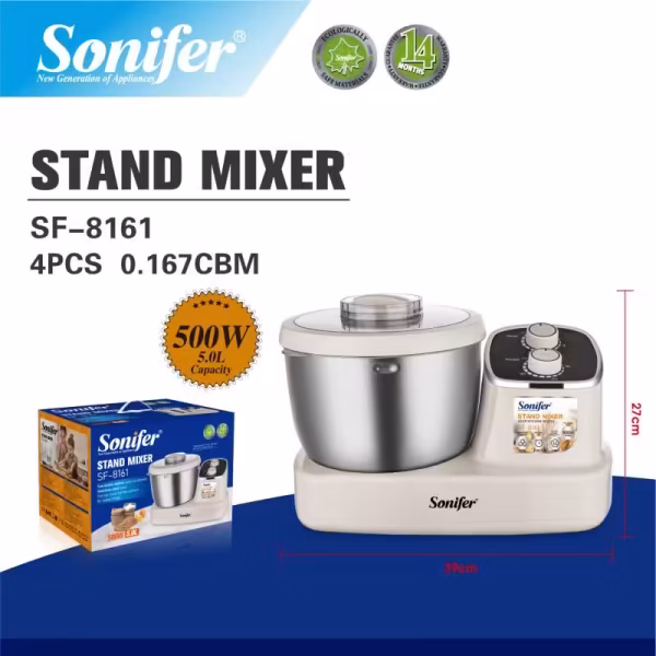 Sonifer Stand Mixer 5L – Dough Mixing & Ferment