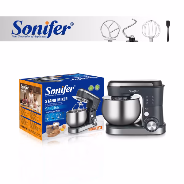 Sonifer SF-8166 Stand Mixer 1200W | 5L Bowl | WooW Egypt