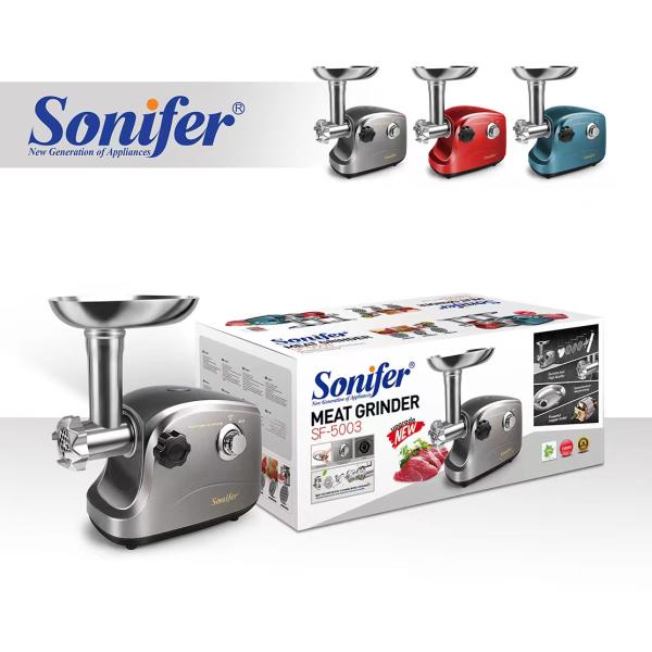 Sonifer SF-5003 Electric Meat Grinder 1500W | 3 Discs | WooW Egypt