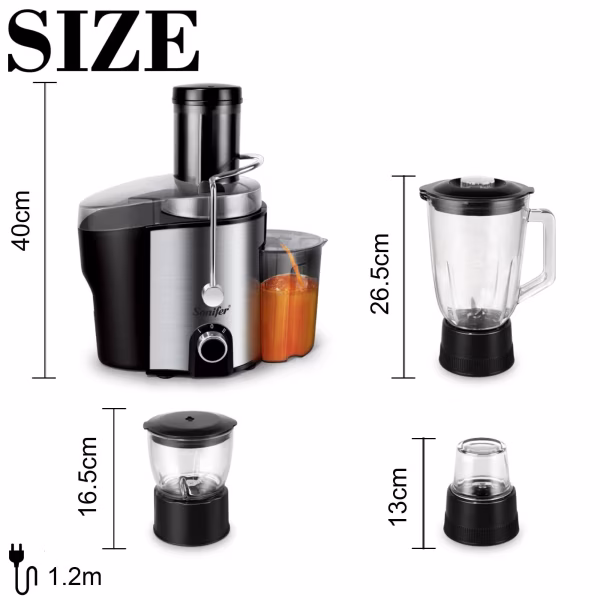Sonifer SF-5525 4-in-1 Juicer & Blender 800W | WooW Egypt