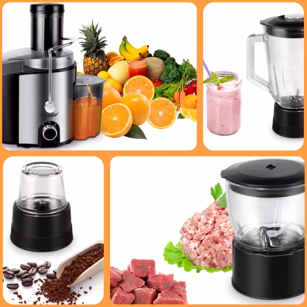Sonifer SF-5525 4-in-1 Juicer & Blender 800W | WooW Egypt