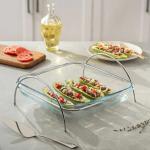 طاجن بايركس تركي مربع  مقاس 30x30 سم بالحامل