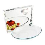 .طبق عشاء بيضاوي باشاباشي 33×25 سم , زجاج متين وآمن للميكروويف