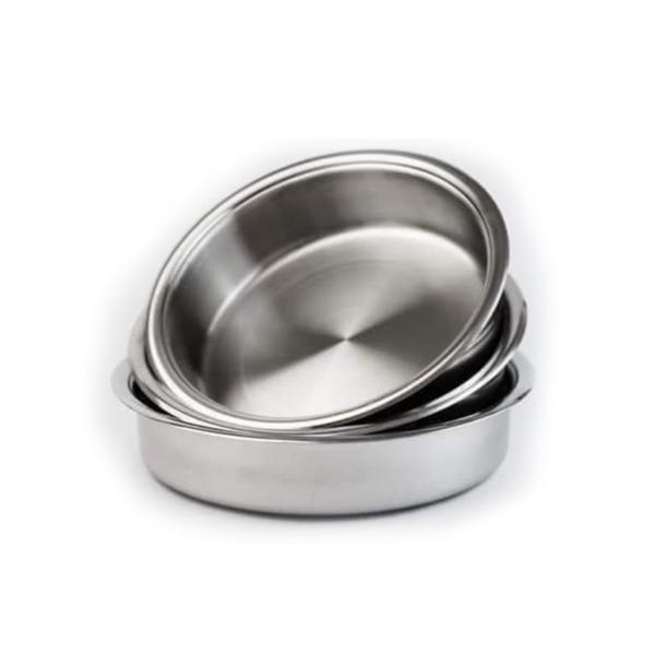 طقم فرن مدور ستانلس ستيل 3 قطع – ستندر 18/10 آمن للفرن