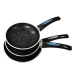 طقم 3 طاسات جرانيت ثقيلة (18/20/24 سم) – قاعدة 5 طبقات وسمك 8 مم