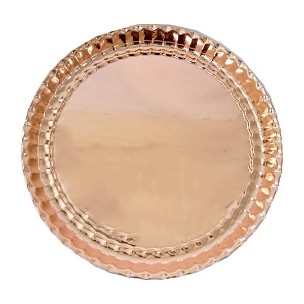 صينية ستانلس روز جولد 50 سم – عميقة للتقديم والعجن والخلط