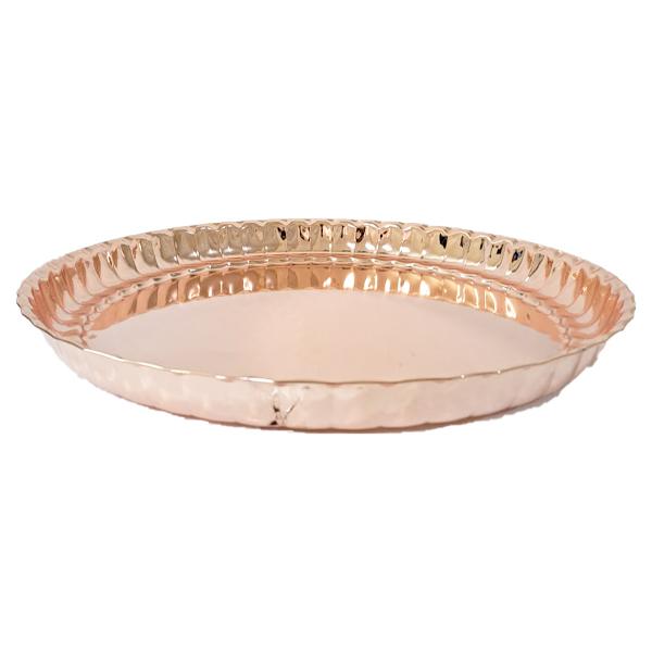 50cm Rose Gold Stainless Steel Tray – Deep, For Serving & Kneading