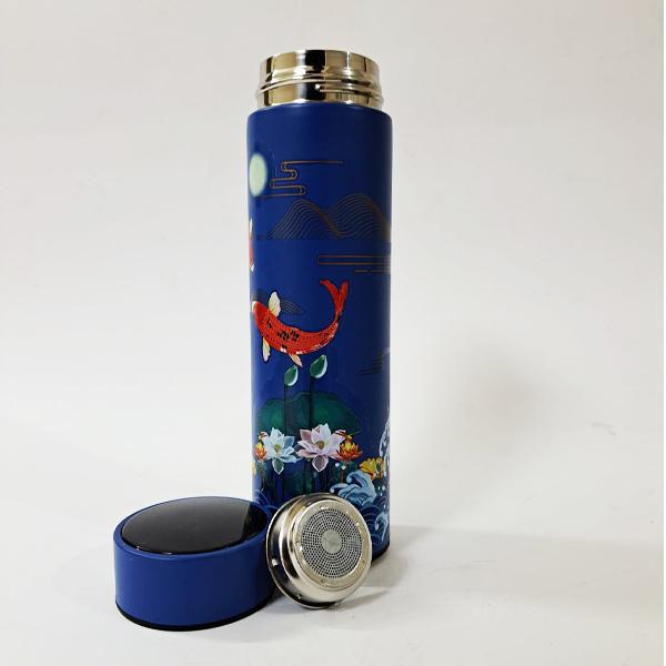 مج حراري ذكي 500 مل بشاشة حرارة وعزل نحاسي ضد التسريب